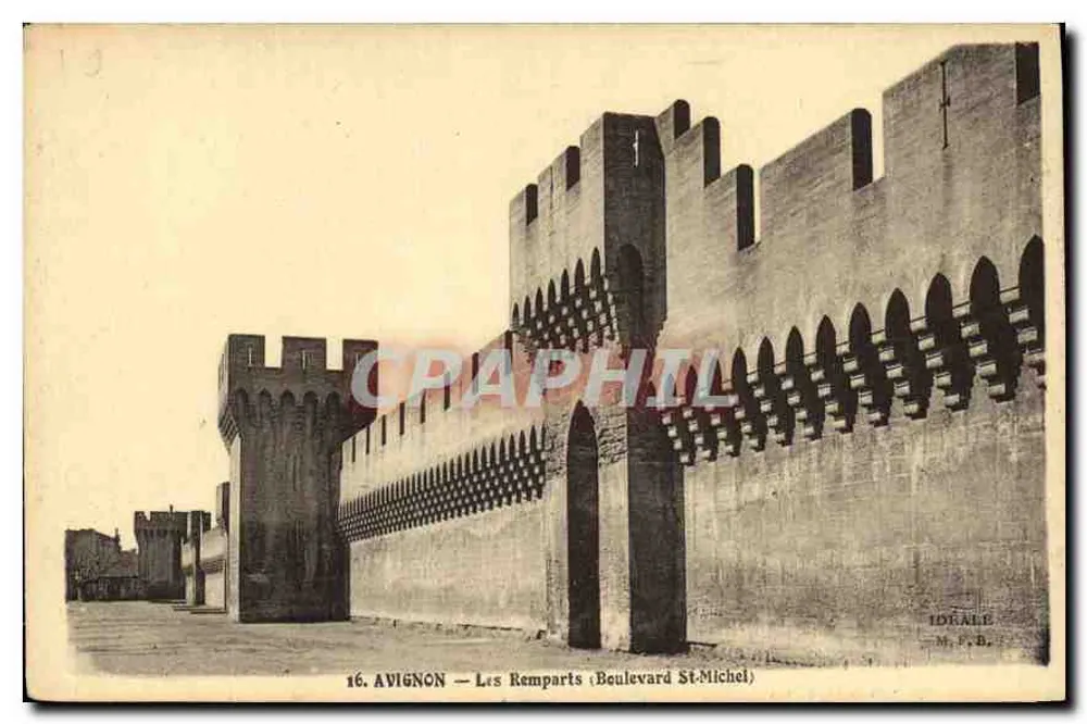 Avignon — Die Mauern (Boulevard St-Michel) — Idéale, M. P. B. - Vorderseite