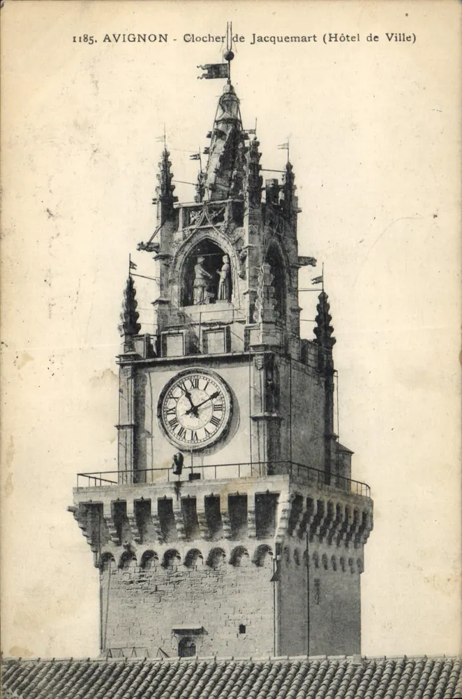 Avignon - Glockenturm von Jacquemart (Stadthaus) — Nr. 1185 — Verlag Glunde Fototypie-Atelier - Vorderseite