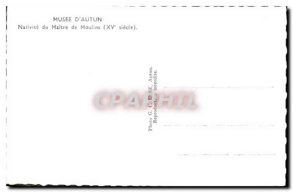 Natividade do Mestre de Moulins — XVᵉ século — Museu de Auvergne (Autun) - Verso