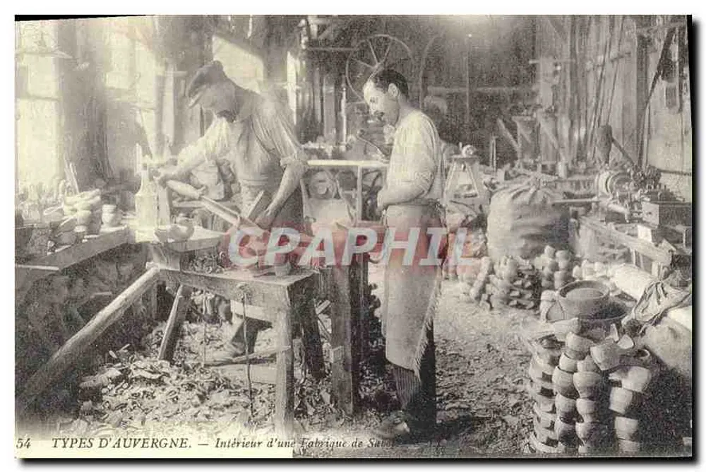 Interior de uma Fábrica de Sapatos — Auvergne — Tipos de Auvergne n°54 - Frente