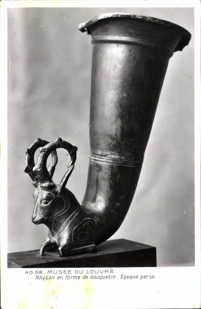 Rhyton in Form eines Wildschafs — persische Zeit — Musée du Louvre, Nr. A.O. 58 - Vorderseite