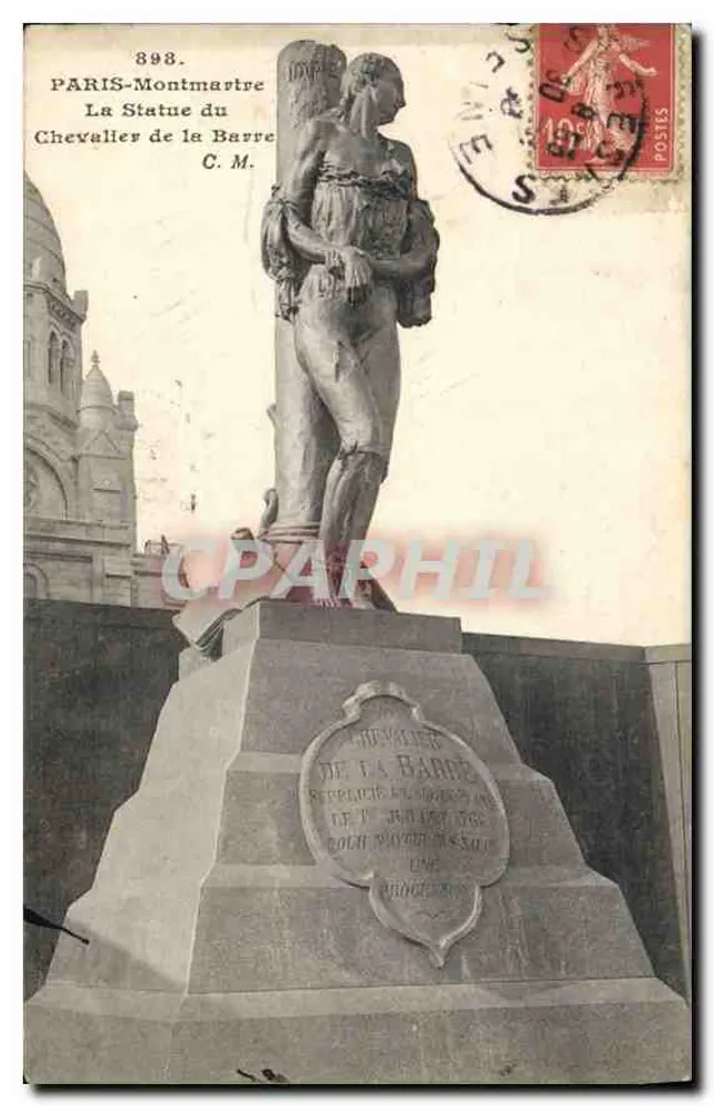 Paris-Montmartre — Die Statue des Ritters von La Barre — C.M. Nr. 898 - Vorderseite