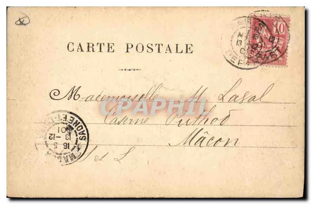La Madeleine — Paris — editor anônimo, número de série não visível - Verso