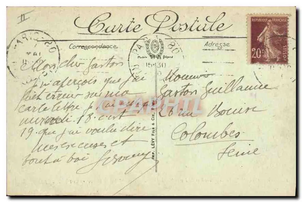 París — El Boulevard y la Puerta Saint-Denis — LL. — N° 104 - Reverso