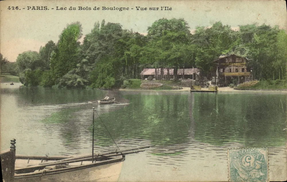 Paris – Lac du Bois de Boulogne – Ansicht der Insel – anonymer Verleger, Nr. 426 - Vorderseite