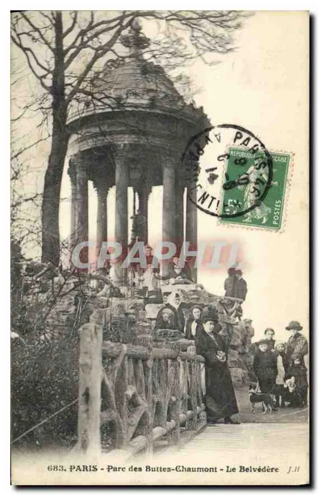 PARIS - Parc des Buttes-Chaumont - Der Belvédère — Verleger J.H., Nr. 683 - Vorderseite