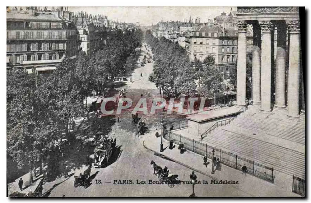 Paris — De Boulevards gezien vanaf de Madeleine — n°15 - Voorkant