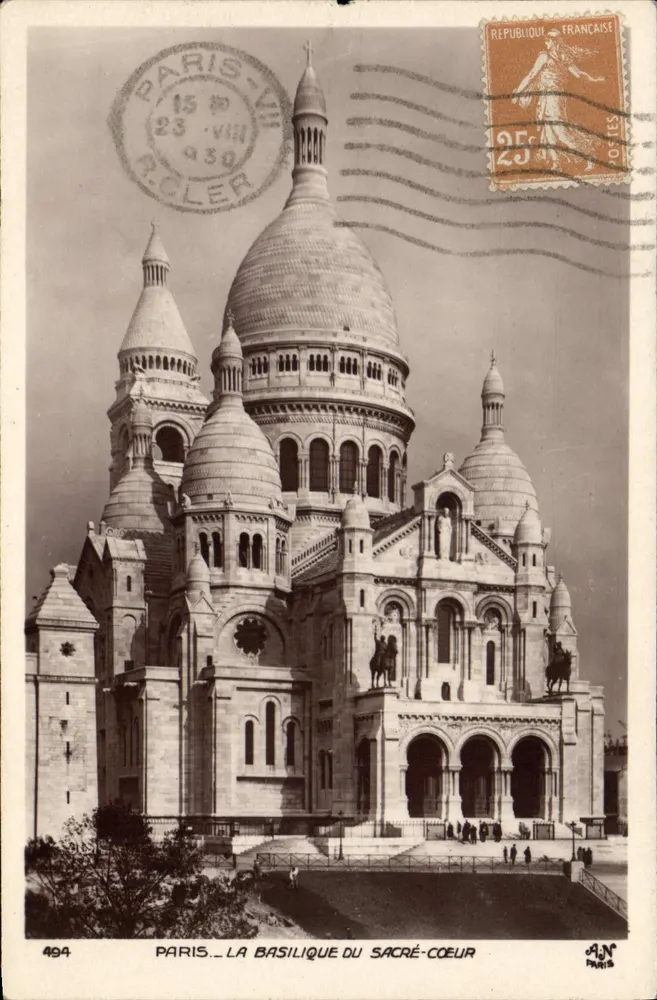 Paris — A Basílica do Sagrado Coração — A.N. Paris n°494 - Frente