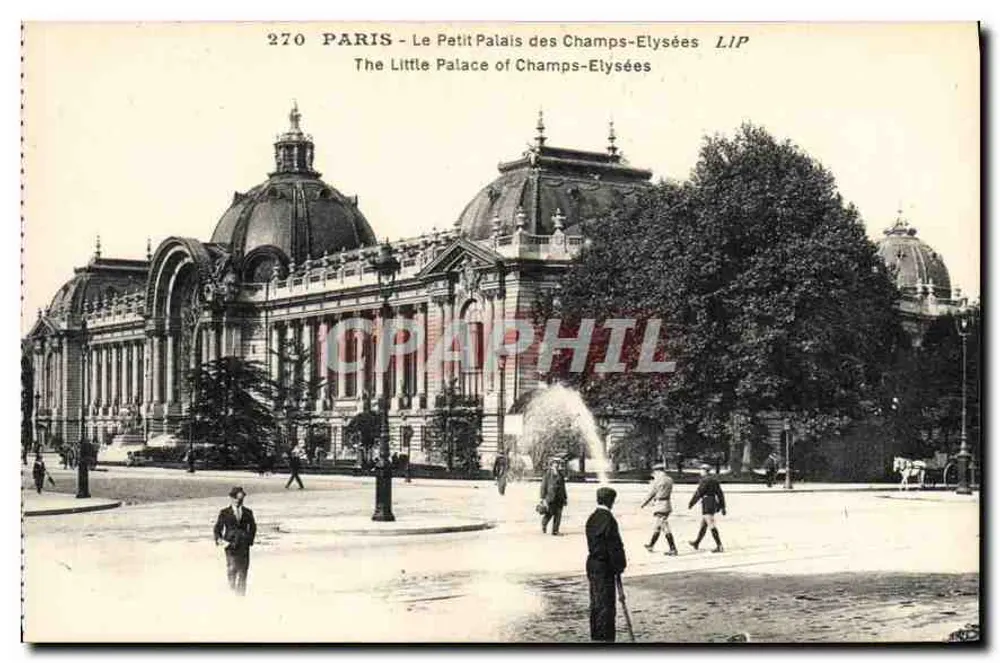 Paris - O Pequeno Palácio dos Campos-Élisée — editor LIP, n° de série 270 - Frente