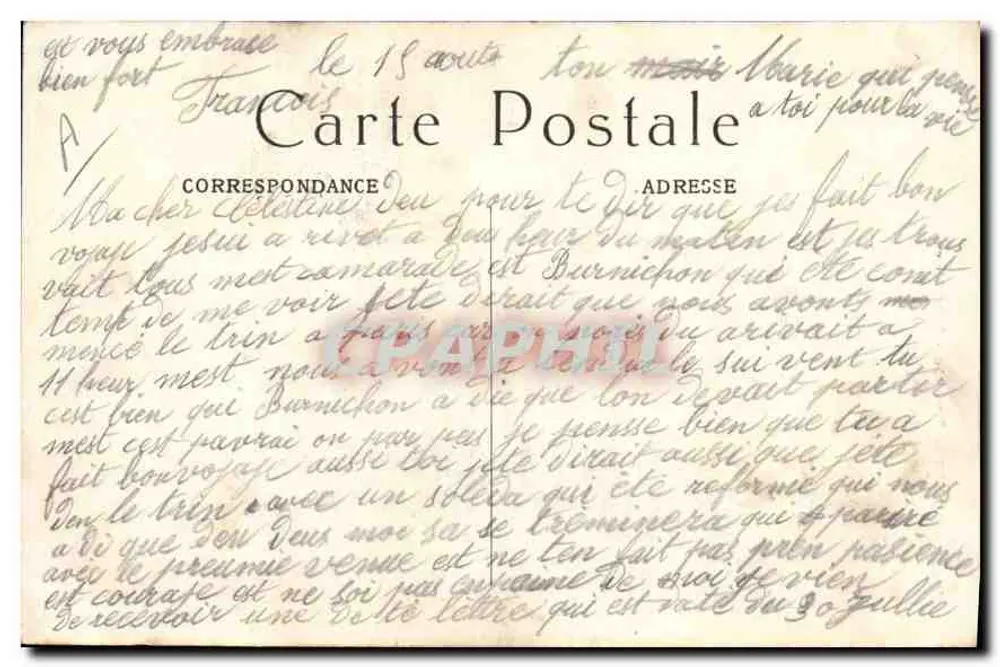 Paris – Rue du Chevalier de la Barre — M.J. — n°653 - Verso