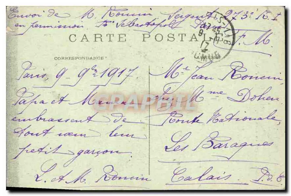 PARIS — La Tour Eiffel — 300 mètres de Haut. Commencée en Janvier 1887 par l'ingénieur Eiffel, terminée en Mars 1889. Éditeur C. M. - Verso