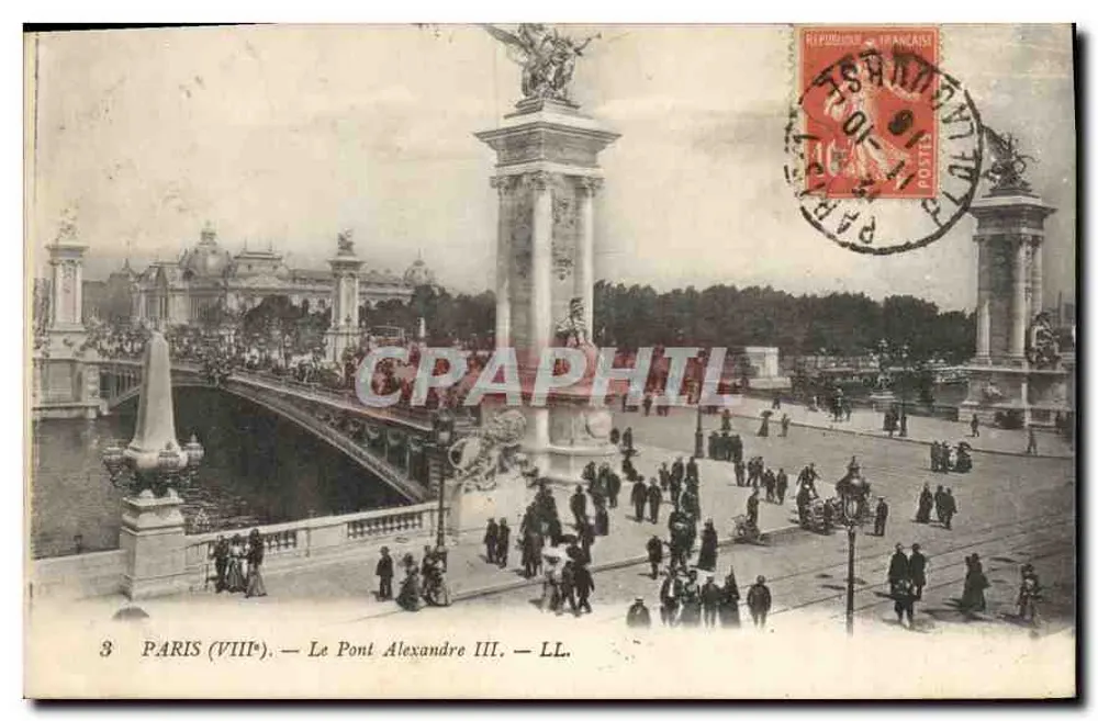 PARIS (VIIIe) — O Pont Alexandre III — LL. - Frente