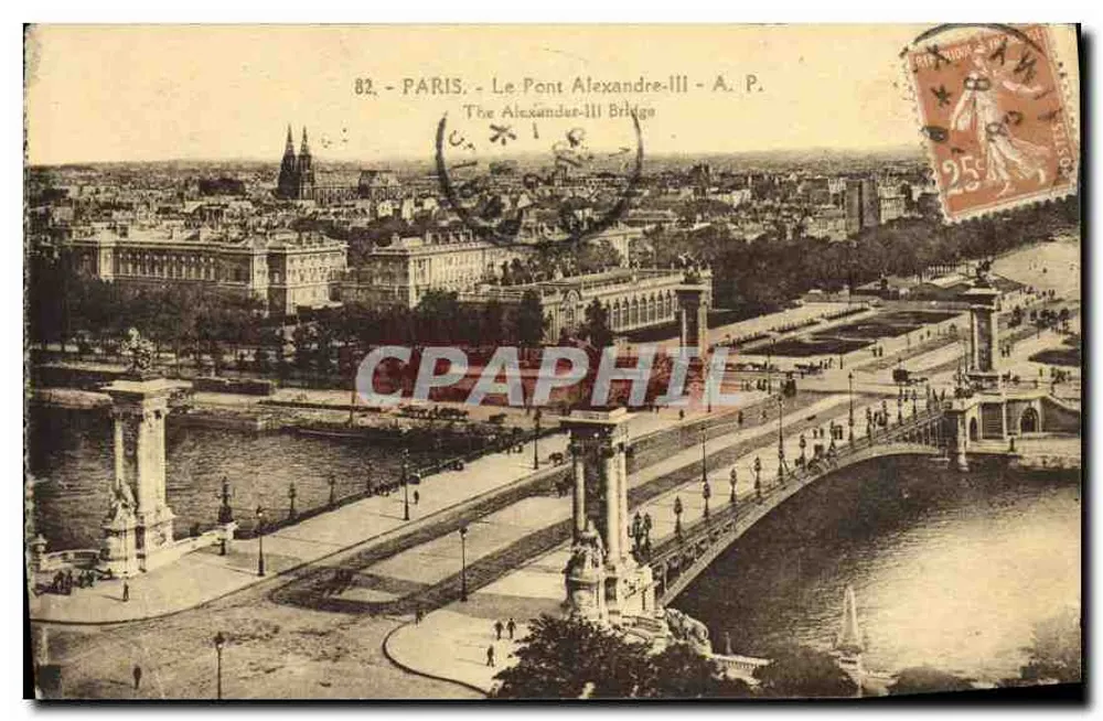 Paris - O Ponte Alexandre-III - A. P. - Frente