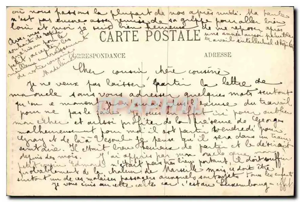 PARIS – Jardim do Luxembourg — M J. - Verso