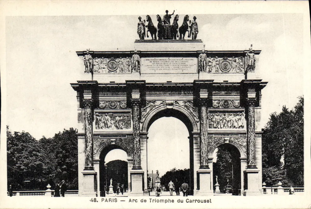 PARYŻ — Arc de Triomphe du Carrousel — Wydawca: C. L. B. n° 48 - Awers