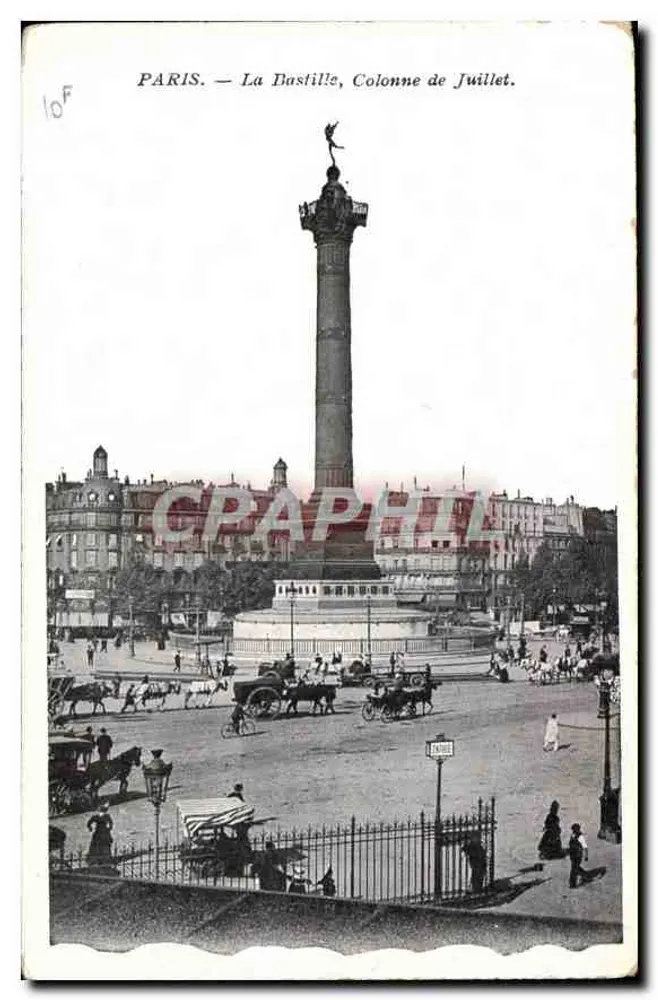 Paris — Die Bastille, Siegessäule. - Vorderseite