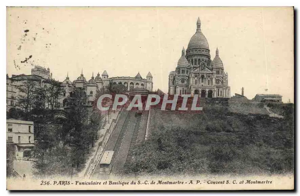 Paris - Funiculaire et Basilique du Sacré-Cœur à Montmartre — A.P. - Convent S.C. at Montmartre - Recto