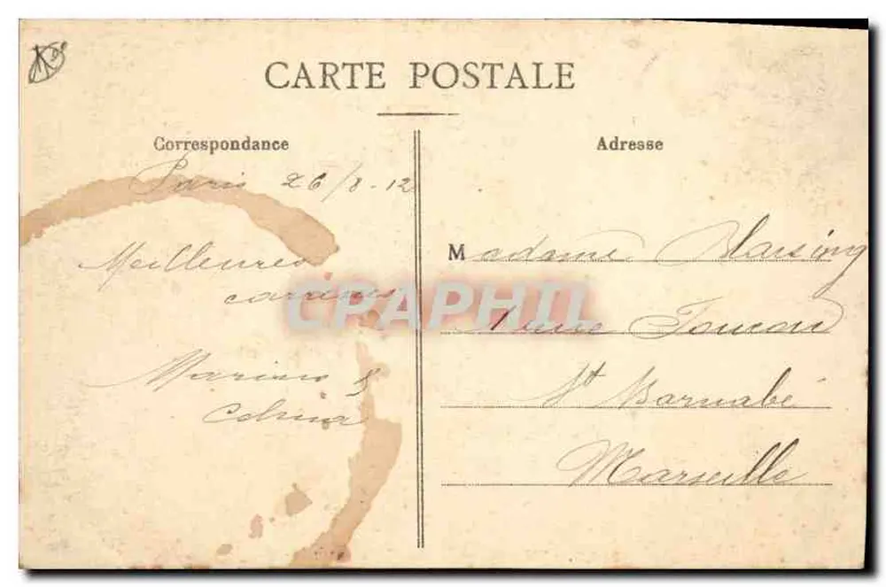 Paris — Igreja de Saint-Augustin — Editor não identificado, n° de série 87 - Verso