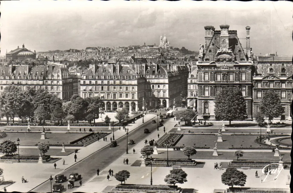 Paris und seine Wunder — Ansicht des Louvre-Palastes — Andrés Leconte d'Art « Guy » - Vorderseite