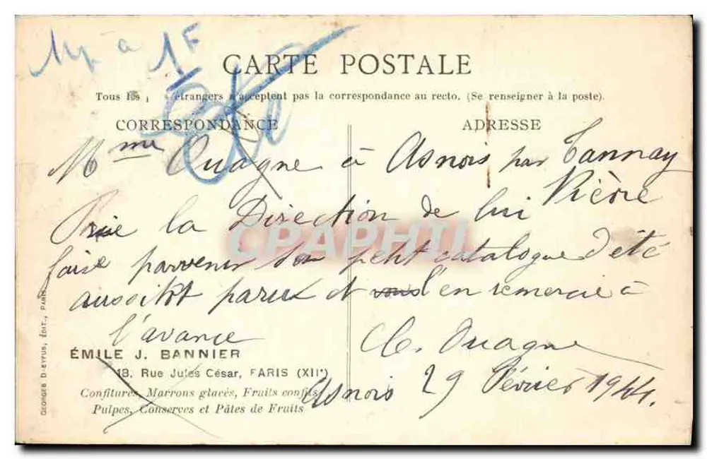 Paris. Museu de Cluny — editor G.D. Simil Edições, n°10 - Verso