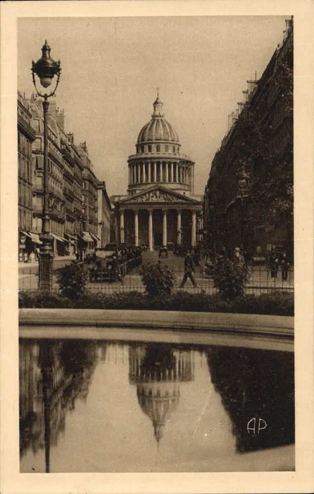 Der Panthéon — rue Soufflot — Verlag E. Papeghin, 24 rue des Petites-Écuries, Paris - Vorderseite