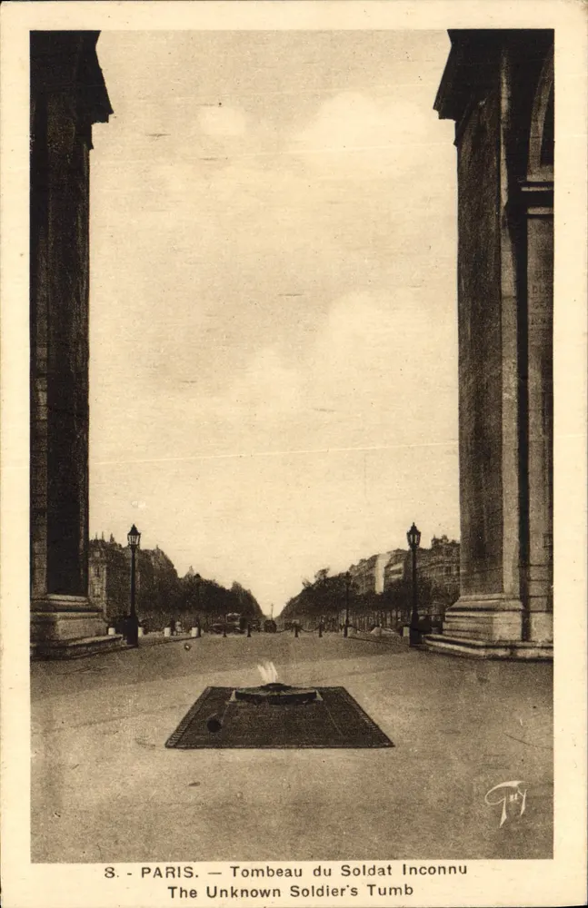Paris — Túmulo do Soldado Desconhecido — editor T. J. n°8 - Frente