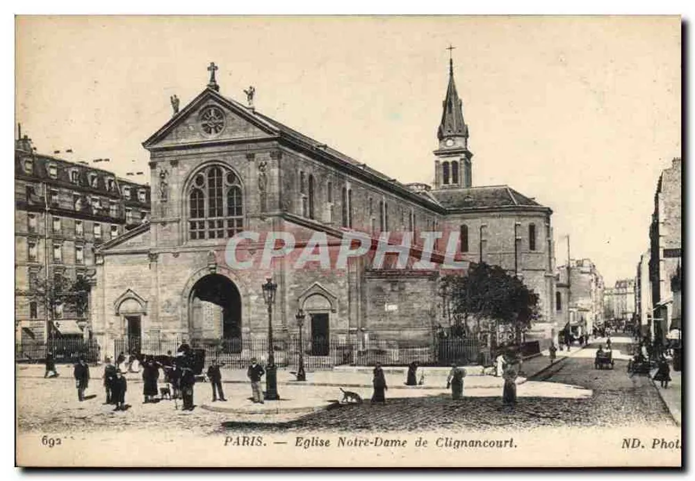 PARIS — Igreja de Nossa Senhora de Clignancourt — ND. Fot. - Frente