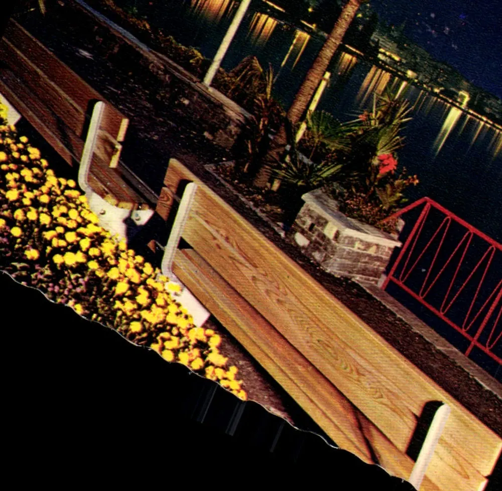 Montreux-Clarens — Die Quais, am Abend — Éditions Jaeger Genève, n° 321 - Vorderseite