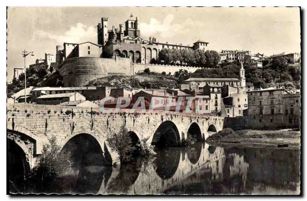 Béziers — Der alte Brücke und die Kathedrale — Éditions Graphiti, n° 9003 - Vorderseite