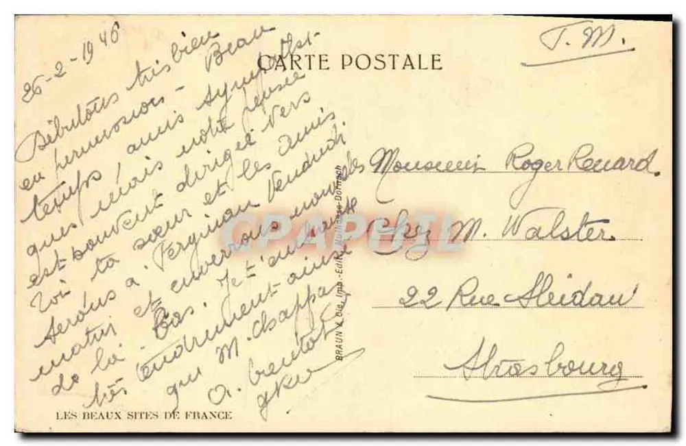 Annecy — Die Insel der Schwäne und die Tournette (Höhe 2357 m.) — Braun & Cie, n° 13781 - Rückseite