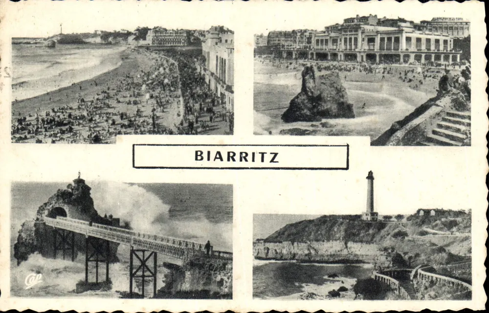 Biarritz — vista panorâmica — C'° dos Arts Photomécaniques, Paris, n° 94 - Frente