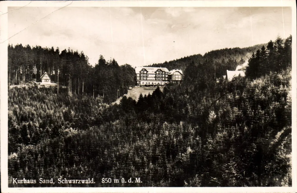 Kurhaus Sand, Schwarzwald — 850 m ü. d. M. — Cekade Bühler Originalfoto - Vorderseite