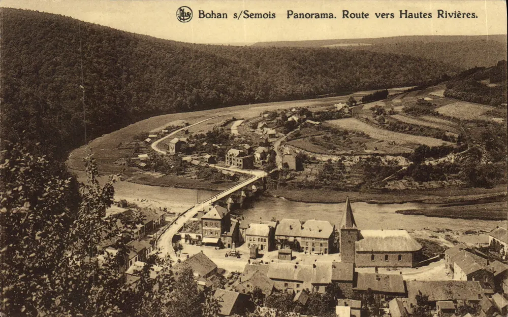 Bohan s/Semois — Panorama. Weg naar Hautes Rivières. — M. Simon-Nangniot - Voorkant