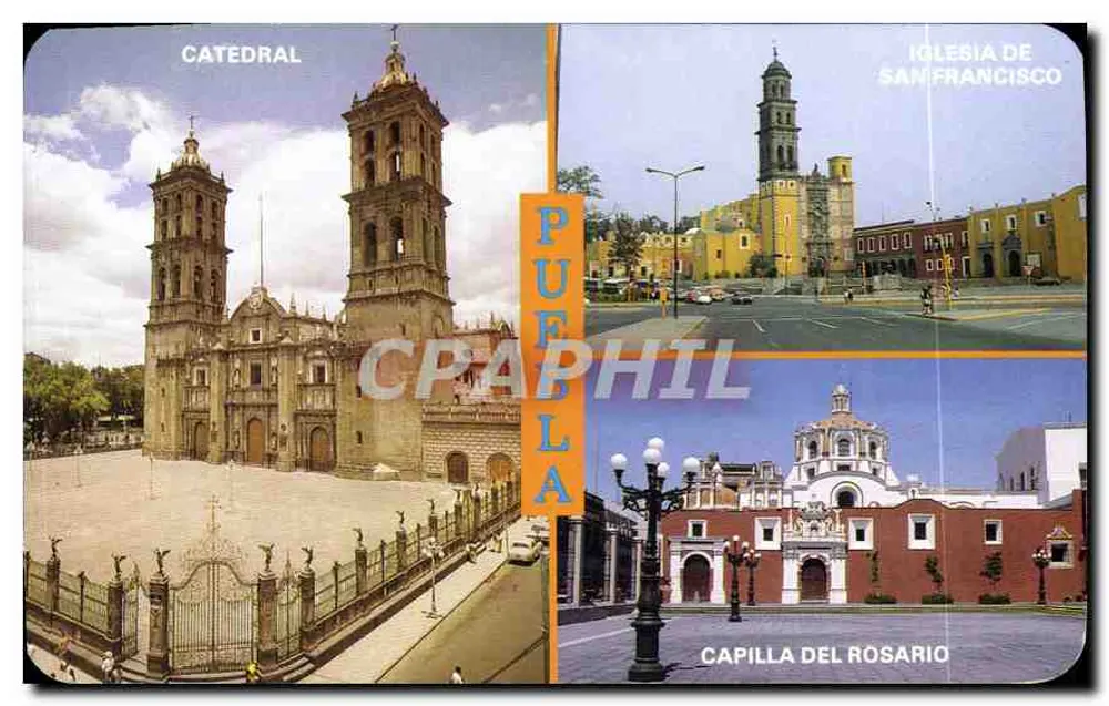 Puebla — Kathedrale, Iglesia de San Francisco, Capilla del Rosario - Vorderseite