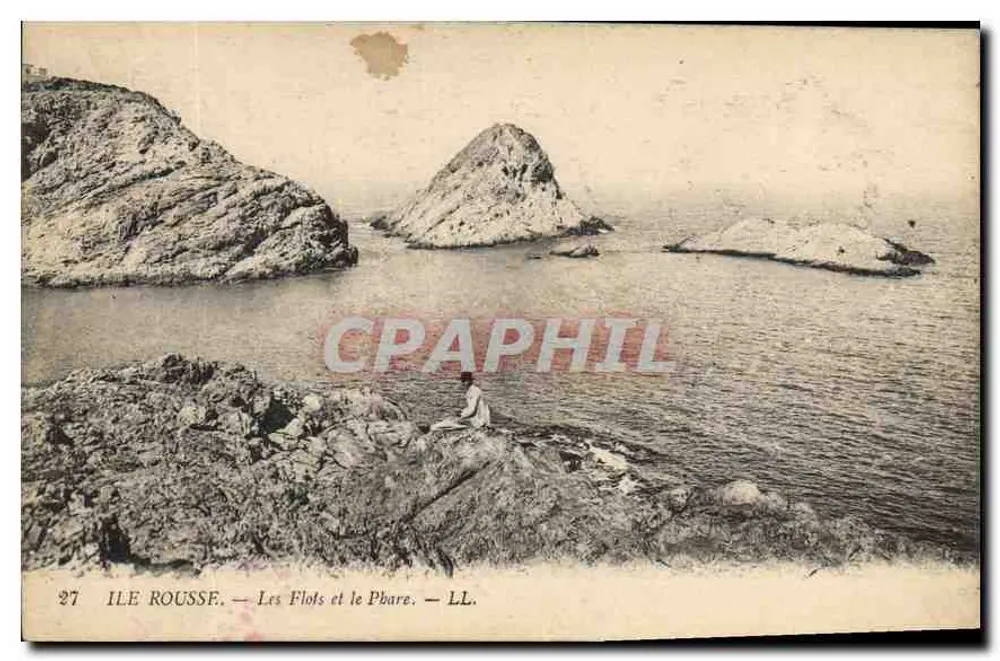 Ilha Rousse — Os Flots e o Farol — LL. n°27 - Frente