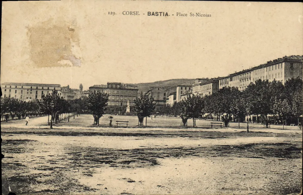 Bastia — Place St-Nicolas — Collection Simon Damiani, Bastia - Frente