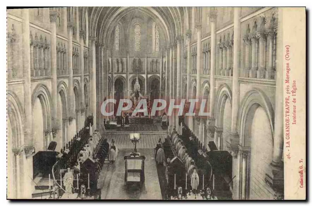 La Grande-Trappe, in der Nähe von Moragne (Orne) — Innenansicht der Kirche — Sammlung G. T. - Vorderseite