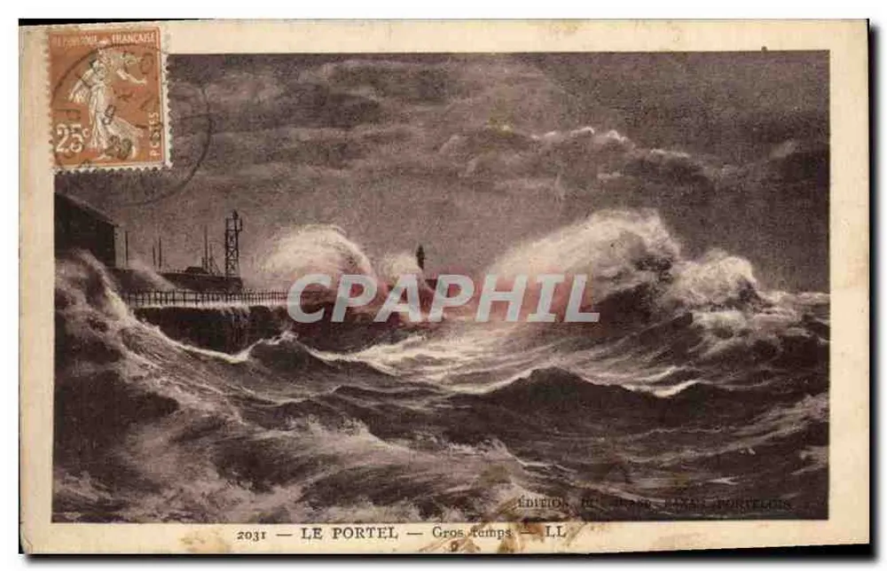 Le Portel — Tempestade — Edições R. Brassé, Lixis Portelais - Frente
