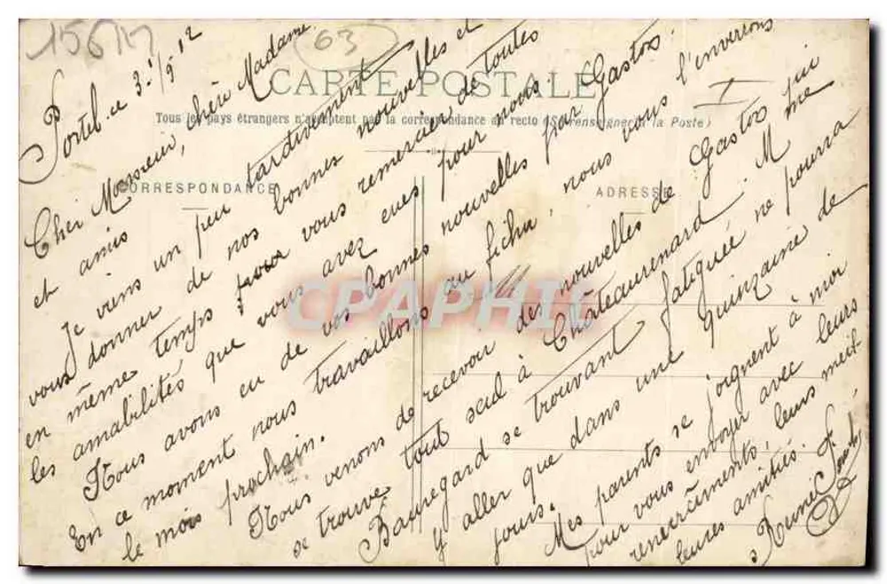 Portel — Ansicht des Rathauses und der Gemeinde Schulen — P. Albaret, Verlag - Rückseite