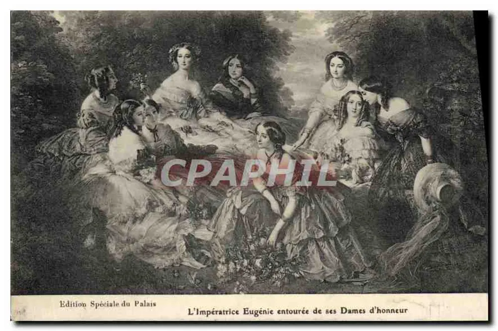 A Imperatriz Eugênia cercada por suas Damas de Honra — Edição Especial do Palácio - Frente