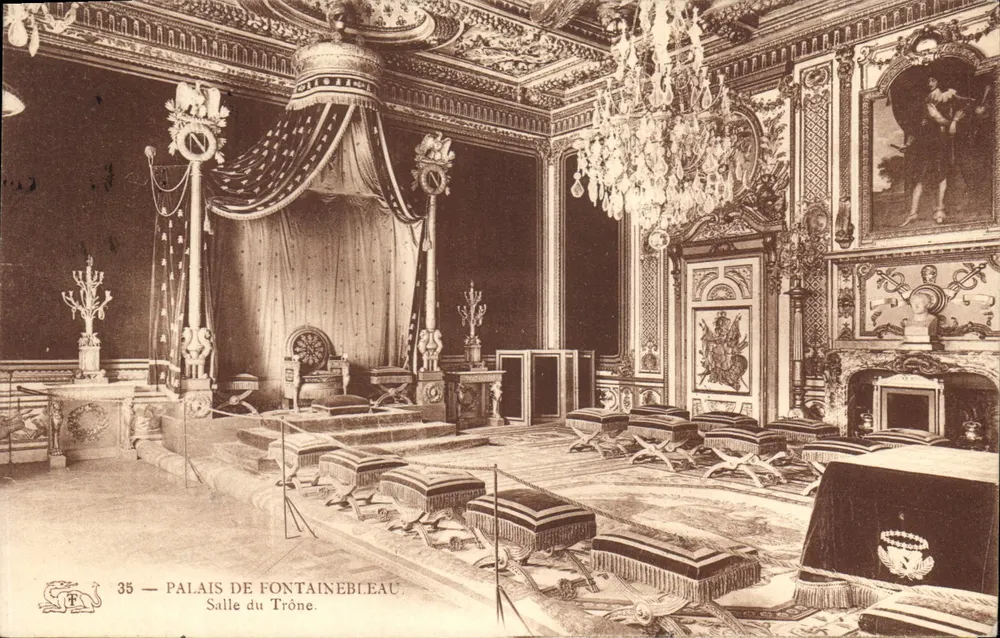 Schloss Fontainebleau — Thronsaal — Verlag F. n°35 - Vorderseite