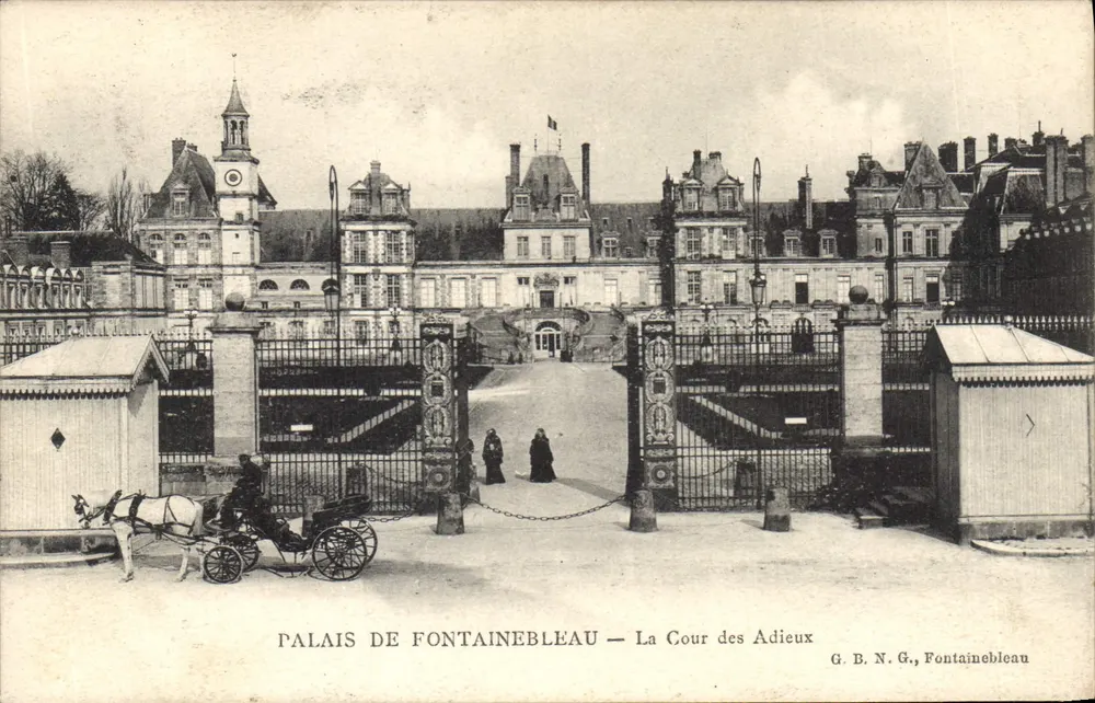 Schloss Fontainebleau — Der Abschiedsplatz — G. B. N. G., Fontainebleau - Vorderseite