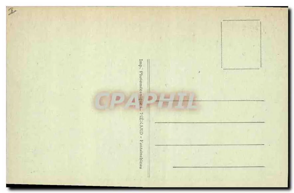 Palast von Fontainebleau — Die Wachstube — Künstlerische Sammlung L. M. - Rückseite