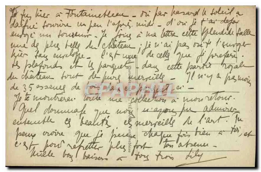 Schloss Fontainebleau — Die Wachstube — Künstlerische Sammlung L. M. n°51 - Rückseite