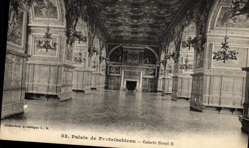 Schloss Fontainebleau — Galerie Henri II — Künstlerische Sammlung L. M. n°53 - Vorderseite