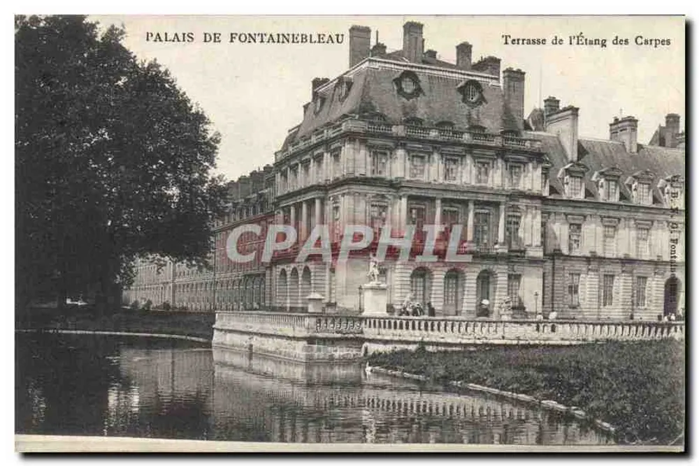Palast von Fontainebleau — Terrasse des Carpenbecken — Verleger: P. de Fontainebleau - Vorderseite