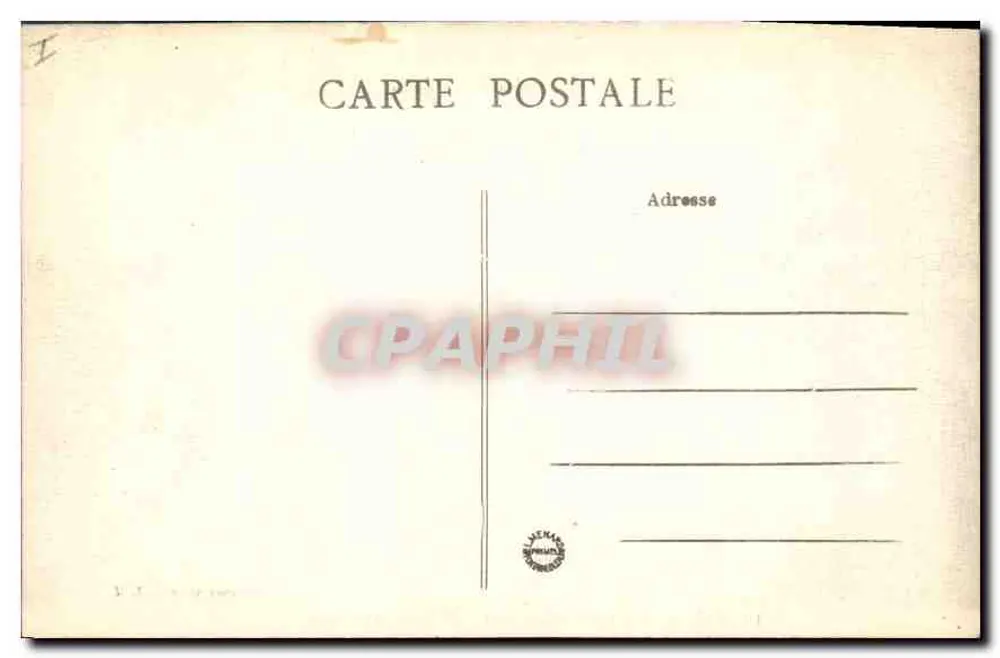 Palast von Fontainebleau — Der Karpfenteich — Künstlerische Sammlung L. M. - Rückseite