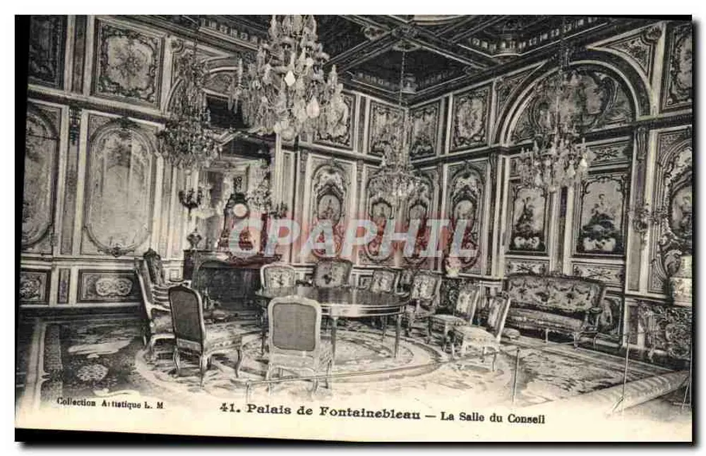 Schloss Fontainebleau — Die Ratshalle — Künstlerische Sammlung L. M. - Vorderseite