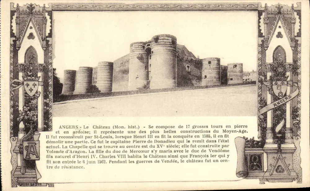 Angers - O Castelo (Mon. hist.) - Angers - Frente