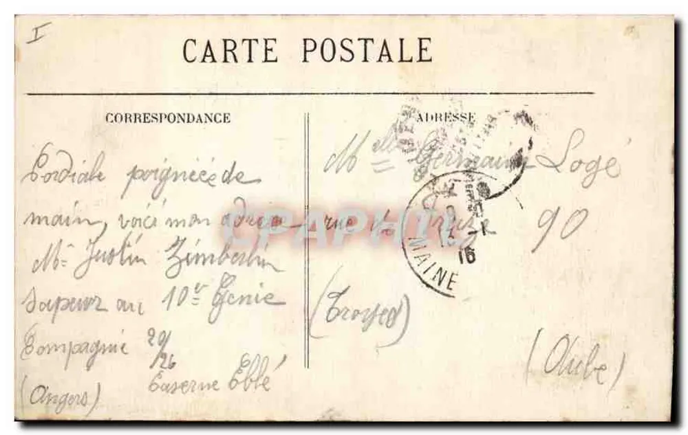Angers — Estátua do Rei René e o Castelo — Edição Laroute, n° 218 - Verso